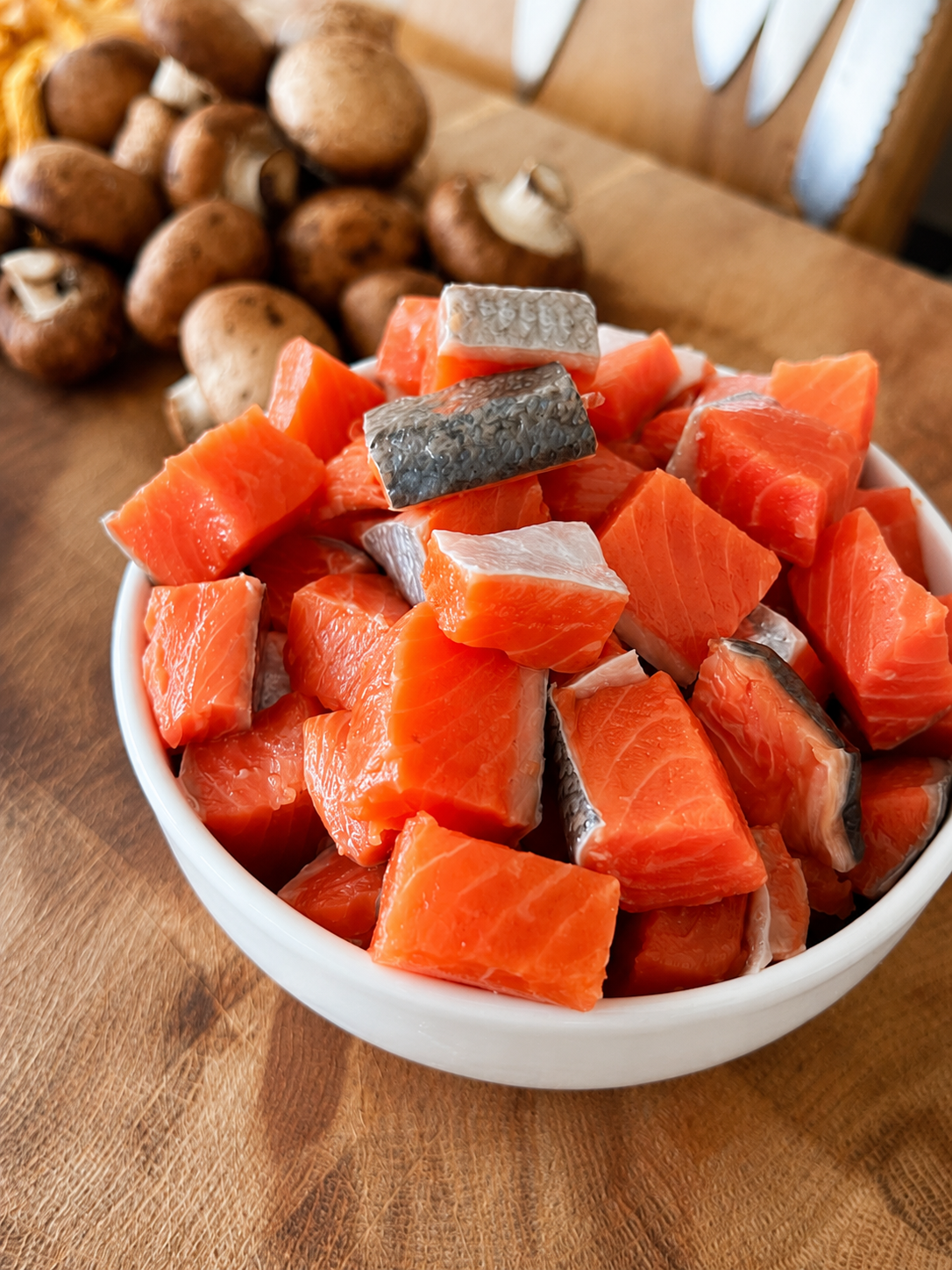 Gewürfelter Wildlachs